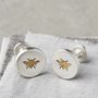 Personalised Sterling Silver Bee Cufflinks, thumbnail 2 of 6