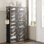 Ten Slot Interlocking Shoe Rack Storage Cabinet Black, thumbnail 1 of 8