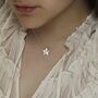 Sterling Silver Solid Star Pendant Necklace, thumbnail 2 of 6