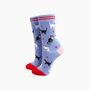 Cats In Love Bamboo Socks In Blue, thumbnail 1 of 4