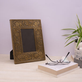 Antique Style Ornamental Brass Photo Frame, 2 of 4