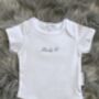 Personalised Embroidered Pink Cotton Babygrow, thumbnail 7 of 7