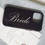 Glossy Black Bride Phone Case, thumbnail 1 of 6