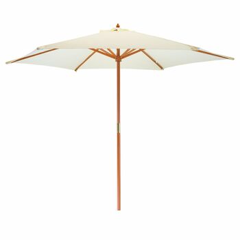 Garden Parasol With Wooden Frame, 6 of 10