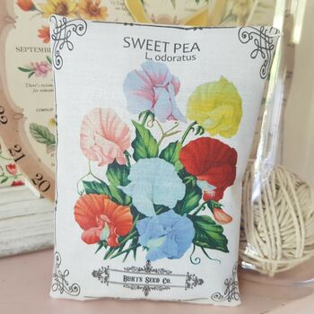 Sweet Peas Seed Packet Fabric Gift, 6 of 7