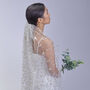 'Jasmine' Floral Embroidered Bohemian Wedding Veil, thumbnail 3 of 4