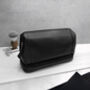 Men's Leather Travel Toiletry Wash Bag, thumbnail 1 of 4