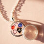 Floating Family Birthstone Initial Locket Necklace, thumbnail 3 of 5