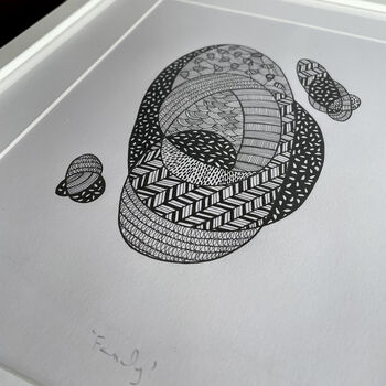 Personalised A4 Abstract Modern Hand Drawn Illustration, 3 of 4