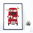 personalised bright tractors gift print by wink design ...