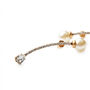 Bias Gold Plated Pearl Curved Earrings, thumbnail 4 of 7