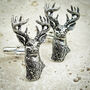 Wild Stag Cufflinks Antiqued Pewter, thumbnail 1 of 2