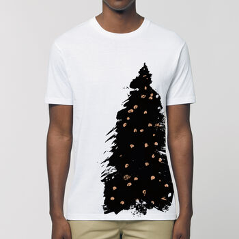 Mens Christmas Tree Organic Tshirt / Vegan Tshirt, 2 of 3