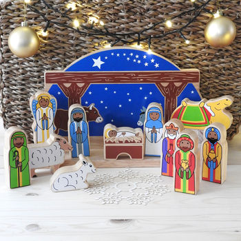 Deluxe Starry Night Nativity Set, 2 of 4