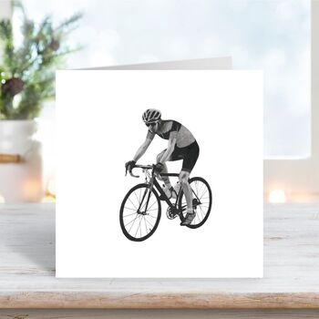Cyclist Greeting Card And Envelope, 3 of 3
