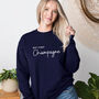 But First Champagne Ladies Sweatshirt, thumbnail 1 of 3