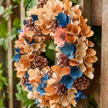 Personalised Warm Floral Autumn Wreath, 3 of 4