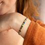 Turquoise Enamel Tile Stretch Bracelet, thumbnail 3 of 4