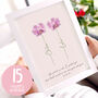 Personalised Watercolour Flower 'Engagement’ A4 Print, thumbnail 1 of 2