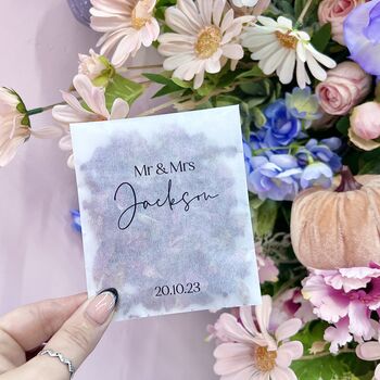 Personalised Wedding Confetti Bags + Rose Petals, 3 of 12
