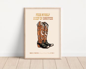 Dolly Inspired Cowgirl Print, 3 of 3