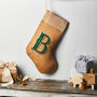 Personalised Letter Jute Christmas Stocking, thumbnail 3 of 4