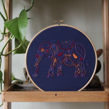 Paisley Elephant Embroidery Kit, 6 of 6