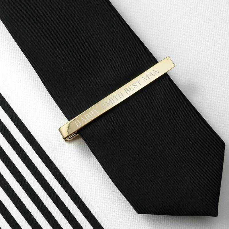 Personalised Gold Plated Tie Clip, 1 of 4