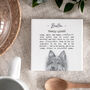 Funny German Shepherd Dog Illustration Ceramic Coaster, thumbnail 3 of 10