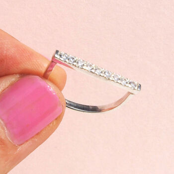 Pave Bar Ring, 6 of 8
