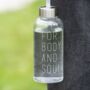 Glass Travel Bottle For Body And Soul, thumbnail 1 of 5