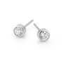 Sterling Silver April Birthstone Stud Earrings – 7mm, thumbnail 3 of 6