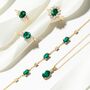 Emerald Bracelet In Sterling Silver And Gold, thumbnail 2 of 12