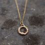 Water Pendant Solid 9ct Yellow Eco Gold With Gemstone, thumbnail 2 of 3