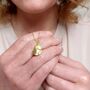 June Birthflower Birthstone Gold Plated Necklace 925, thumbnail 1 of 9