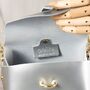 Silver Smooth Leather Chain Strap Evening Bag, thumbnail 5 of 10