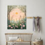 Sunrise Forest Landscape Art Print, thumbnail 2 of 3