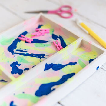 Marbled Jesmonite Tray/Organiser, 2 of 4