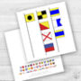 Signal Flags I Or We Love Dad Birthday Card, thumbnail 1 of 4