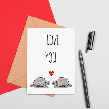 I Love You Tortoise Card, 2 of 2