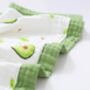 Avocado Six Layer Cotton Muslin Baby Childrens Blanket, thumbnail 4 of 4