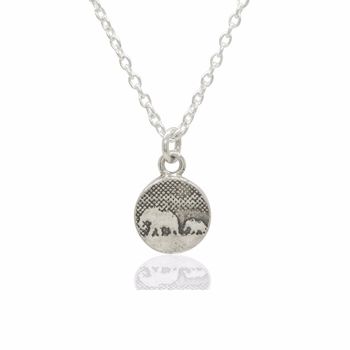 Silver Mother And Daughter Elephant Necklace Set, 3 of 4
