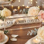 Personalised Mr And Mrs Acrylic Block Wedding Top Table Keepsake With Names, thumbnail 1 of 5