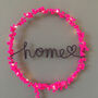 Personalised Pom Pom Fairy Light Wreath Custom Word, thumbnail 6 of 12
