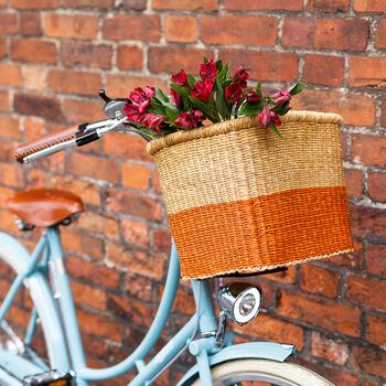 Colourful Handcrafted Bike Basket, 5 of 10