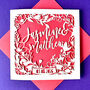 Personalised Flower Heart Wedding Card, thumbnail 2 of 4