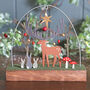 Christmas Stag With Baubles On Block Decoration, thumbnail 1 of 2