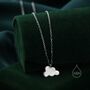 Sterling Silver Small Cloud Pendant Necklace, thumbnail 2 of 12