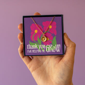'Thank You For Helping Me Grow' Necklace Gift, 6 of 6