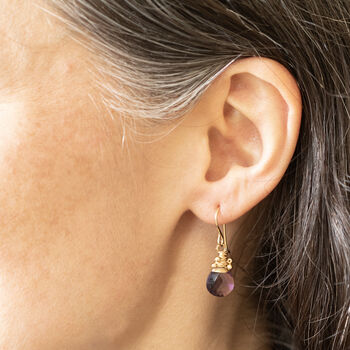 Amethyst Drop Earrings, 2 of 3